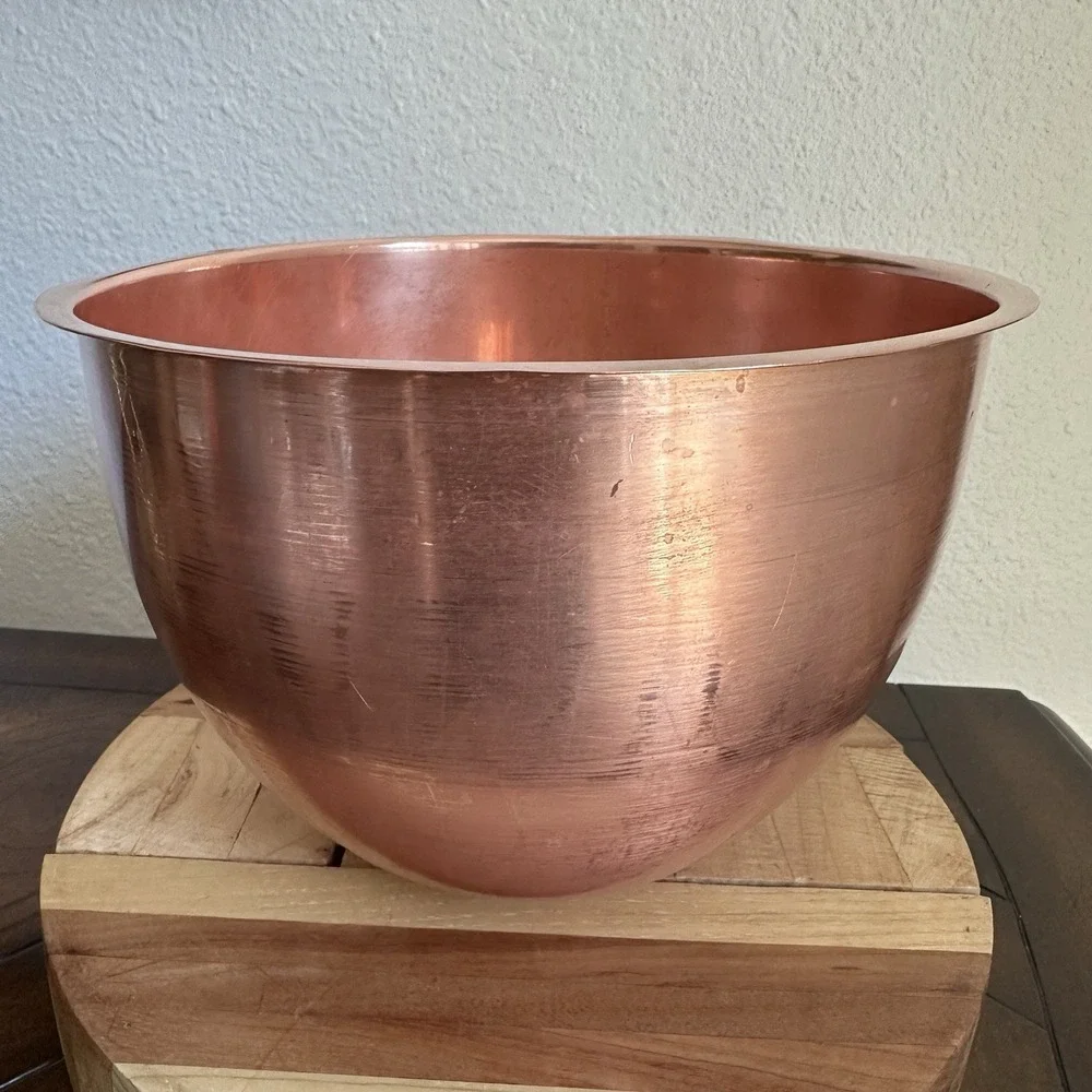 Vintage O.D.I. Spun Solid Copper Mixing Bowl 9